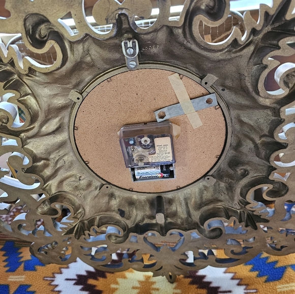 Gorgeous Ornate Vintage Gold Westclox Wall Clock - Picture 6 of 8